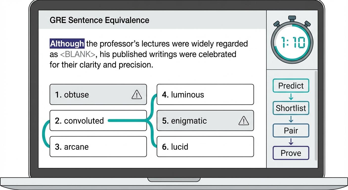 GRE Sentence Equivalence: Pairing Strategy + Trap Patterns
