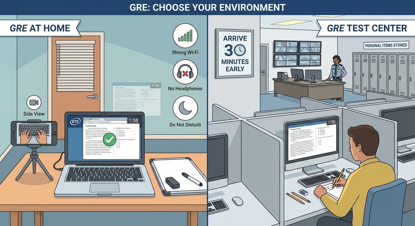 GRE At-Home vs Test Center: Which Should You Choose?